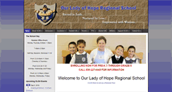 Desktop Screenshot of ourladyofhopecatholicschool.org
